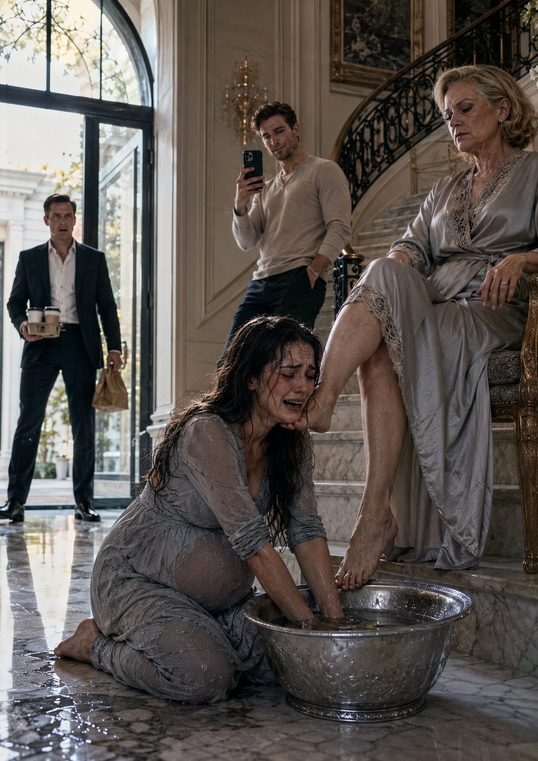 She Forced My Pregnant Wife to Wash Her Feet—Then I Opened the Bank Statements