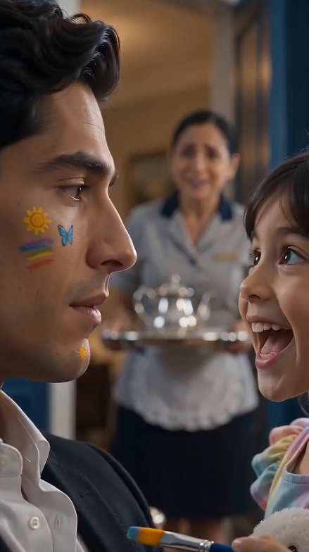 The Billionaire Pretended to Be Asleep to Test His Housekeeper—But Her Three-Year-Old Daughter Painted Sunshine on His Face and Changed His Life Forever