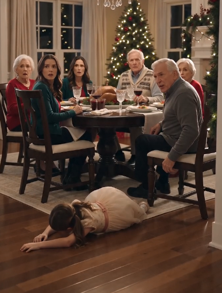 My Father Threw My Nine-Year-Old Daughter to the Floor at Christmas Dinner Because "That Seat Was for His Real Grandchild"... So I Served Him Lawsuit Papers Before Dessert.