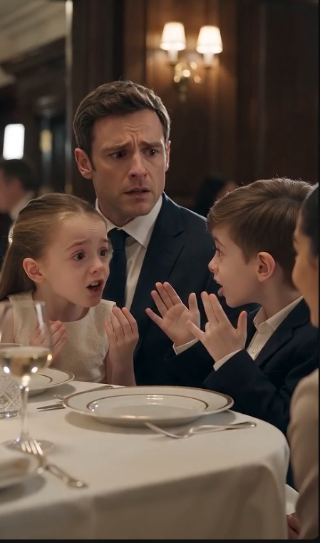 The Waitress Signed One Greeting... And a Billionaire Father Finally Heard His Deaf Children