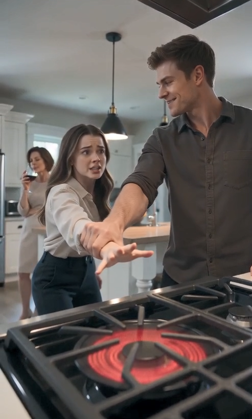 My Husband Forced My Hand Onto a Burning Stove Because He Said the Steak Was “Ruined.” As I Collapsed in Agony, My Mother-in-Law Stepped Over Me, Refilled Her Wineglass, and Sneered, “Maybe Now She’ll Finally Learn Her Place.” My Father-in-Law Never Even Looked Away From the Television.