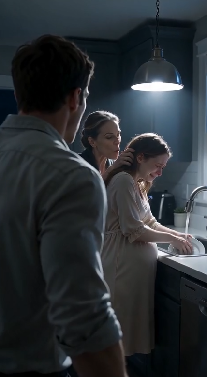 I Woke Up at 3:12 A.M. and Found My Nine-Months-Pregnant Wife Missing… What My Mother Was Doing to Her in the Kitchen Changed Our Family Forever 😱