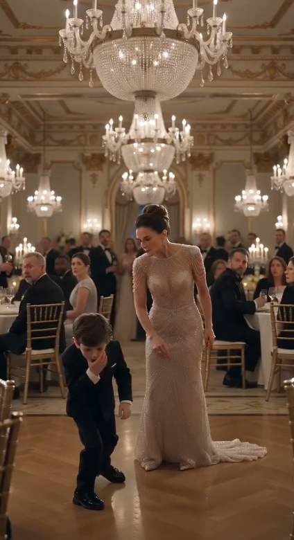 The entire ballroom went dead silent the instant an elegant socialite slapped a young boy in front of hundreds of horrified guests.