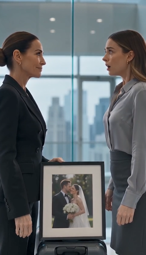 “Congratulations… He’s All Yours.” I Rolled My Husband’s Suitcases Straight to His Young Intern in Front of the Entire Office… But the Envelope She Handed Me Seconds Later Destroyed Everything I Thought I Knew About My Marriage