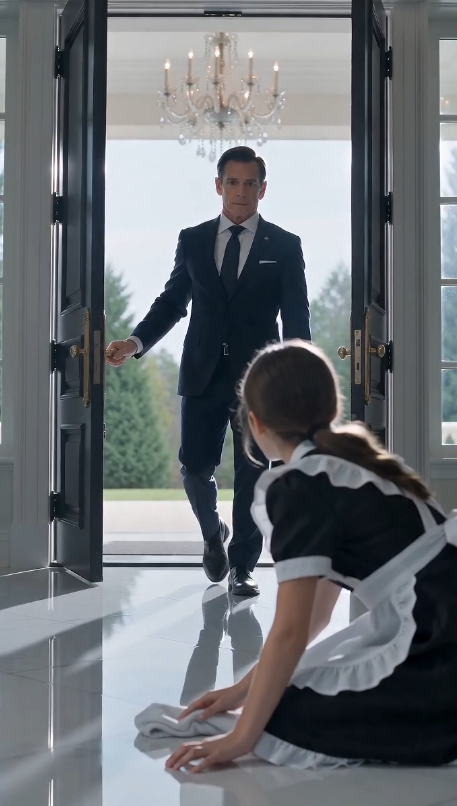 The Stepmother Forced The Billionaire’s Daughter To Clean The Mansion… Until Her Father Walked In