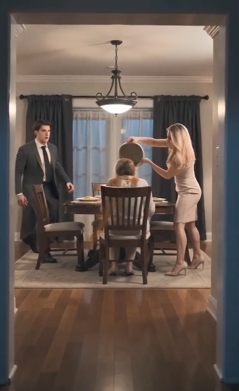 I Came Home Early And Found My Wife Pouring Dinner Over My Elderly Mother’s Head—But She Didn’t Hear Me Enter.