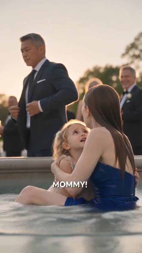 My father shoved me and my four-year-old daughter into the fountain at my sister’s wedding while half the reception laughed.