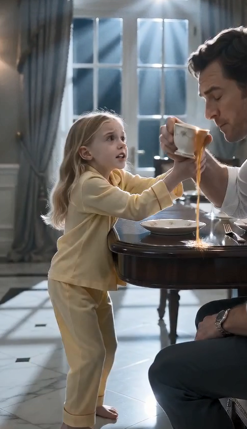 THE LITTLE GIRL SCREAMED, “DADDY, DON’T DRINK THE TEA!”—THEN ONE TERRIFIED WORD EXPOSED THE DAUGHTER I WAS TOLD HAD DIED
