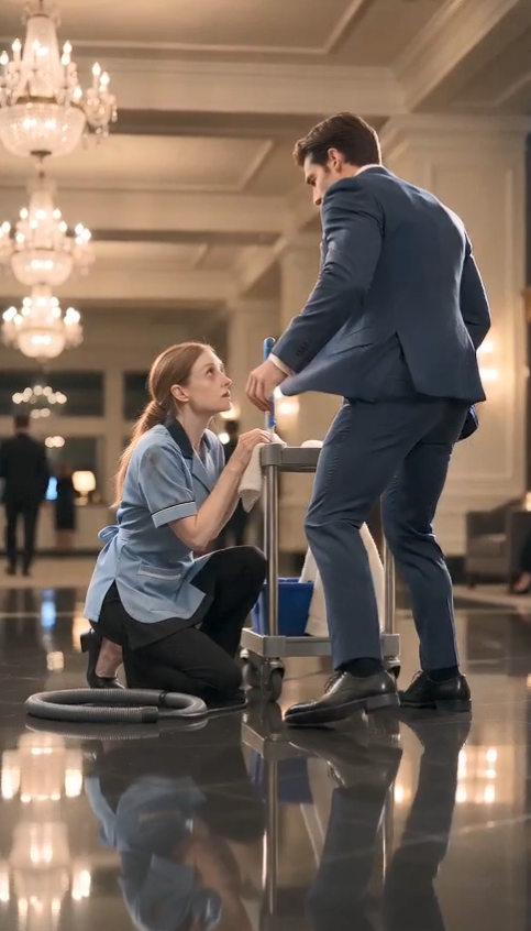 I Was Scrubbing Hotel Floors When My Dead Husband Walked In With Another Woman