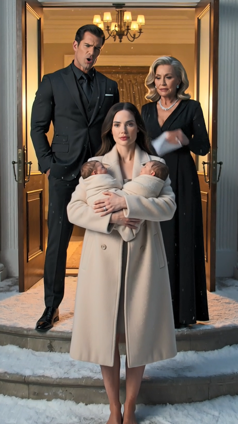 MY MOTHER-IN-LAW SPAT IN MY FACE WHILE MY HUSBAND THREW ME AND MY TEN-DAY-OLD TWIN BOYS INTO THE SNOW. THEY CALLED ME A GOLD DIGGER. MINUTES LATER, I FROZE THE EMPIRE THEY THOUGHT BELONGED TO THEM.