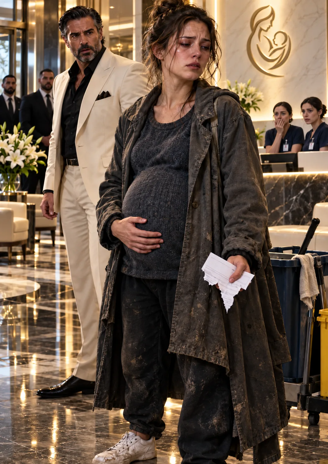 THE PREGNANT JANITOR THEY THREW OUT—UNTIL THE MAFIA BOSS SAW HER FACE