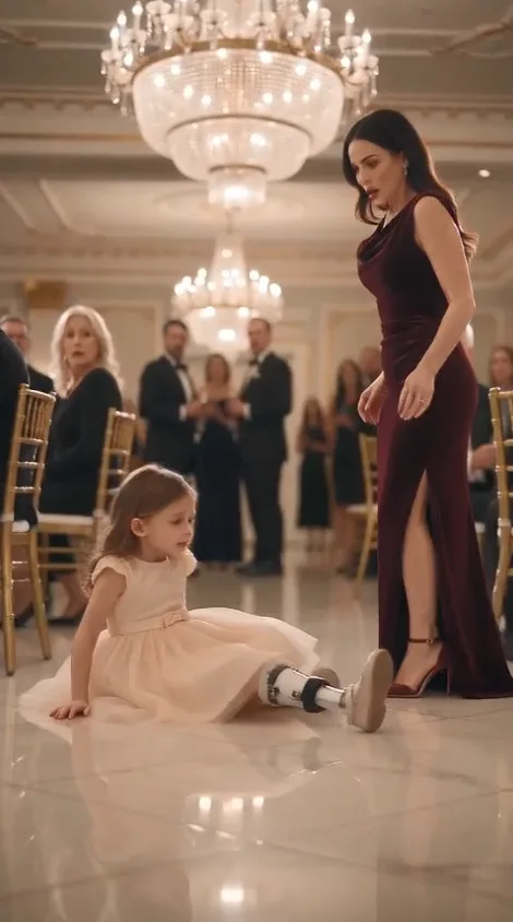 His FiancEe Shoved His Little Girl to the Floor in Front of Everyone—Then He Saw the Braces on Her Legs