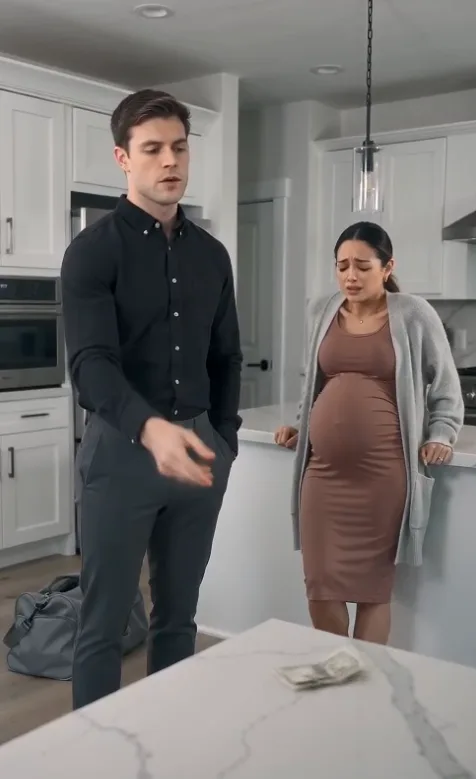 Nine months pregnant and already in active labor, I watched my husband throw fifteen dollars onto the kitchen counter and tell me it was enough for a cab to the hospital.