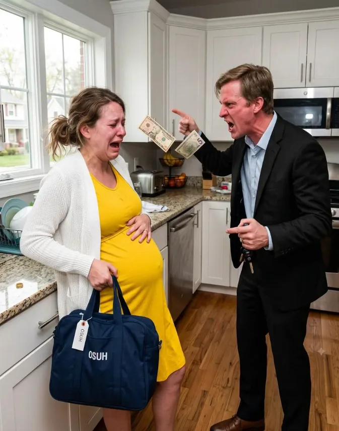 Nine months pregnant and already in labor, I watched my husband throw fifteen dollars at me and call it “taxi money.”