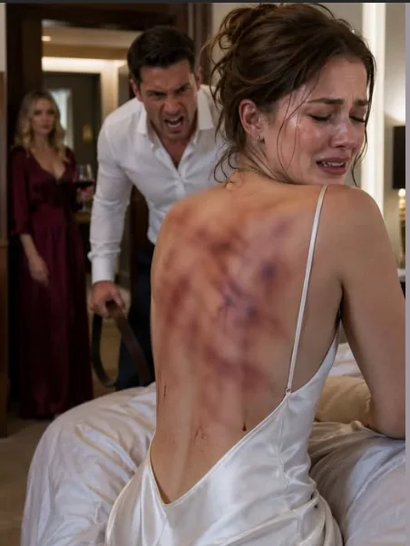 My husband hit me five times with a belt because his mistress claimed I had scratched her car.