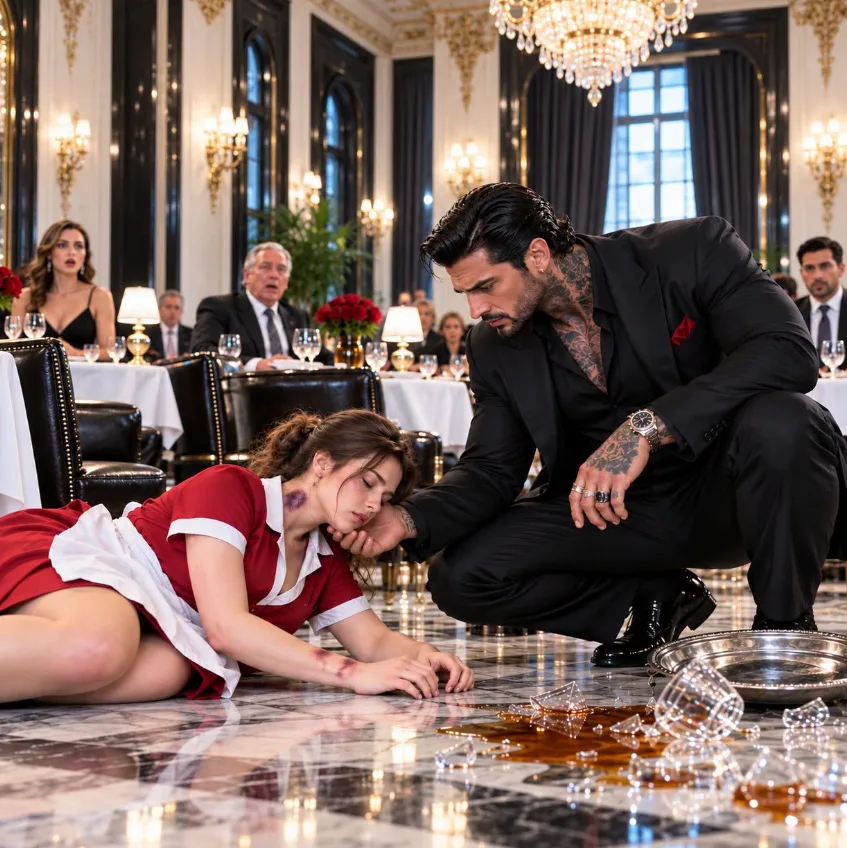 The moment I saw the waiter shove her face against the marble floor, the small birthmark on her wrist froze my blood.