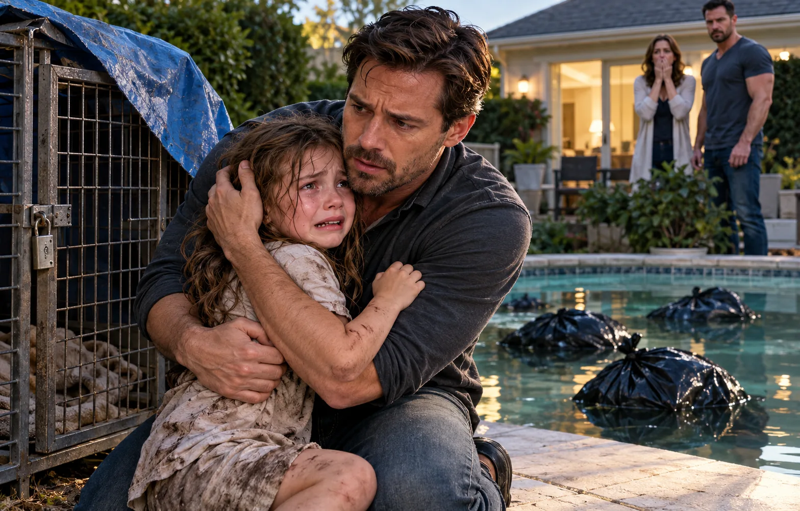 MY DAUGHTER WHISPERED “DON’T LOOK IN THE POOL”—THEN I SAW THE BAGS