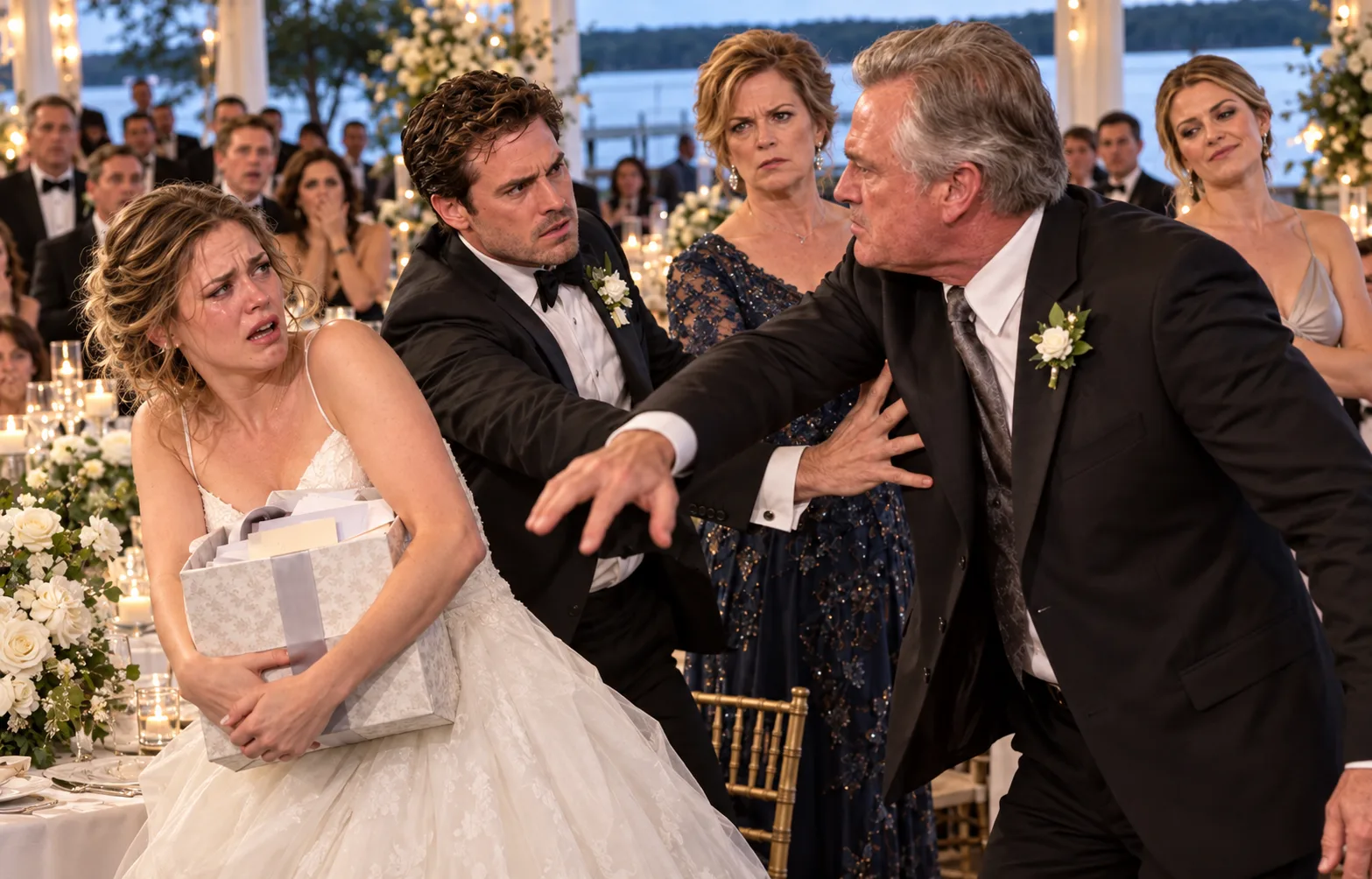 My father slapped me at my own wedding reception because I refused to hand over the gift box.