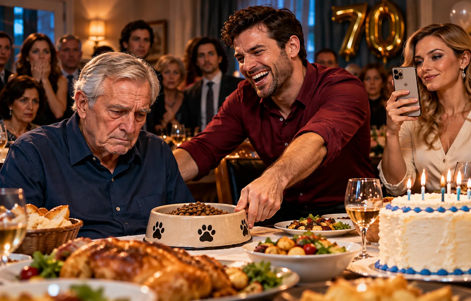My son served me dog food at my own seventieth birthday dinner.