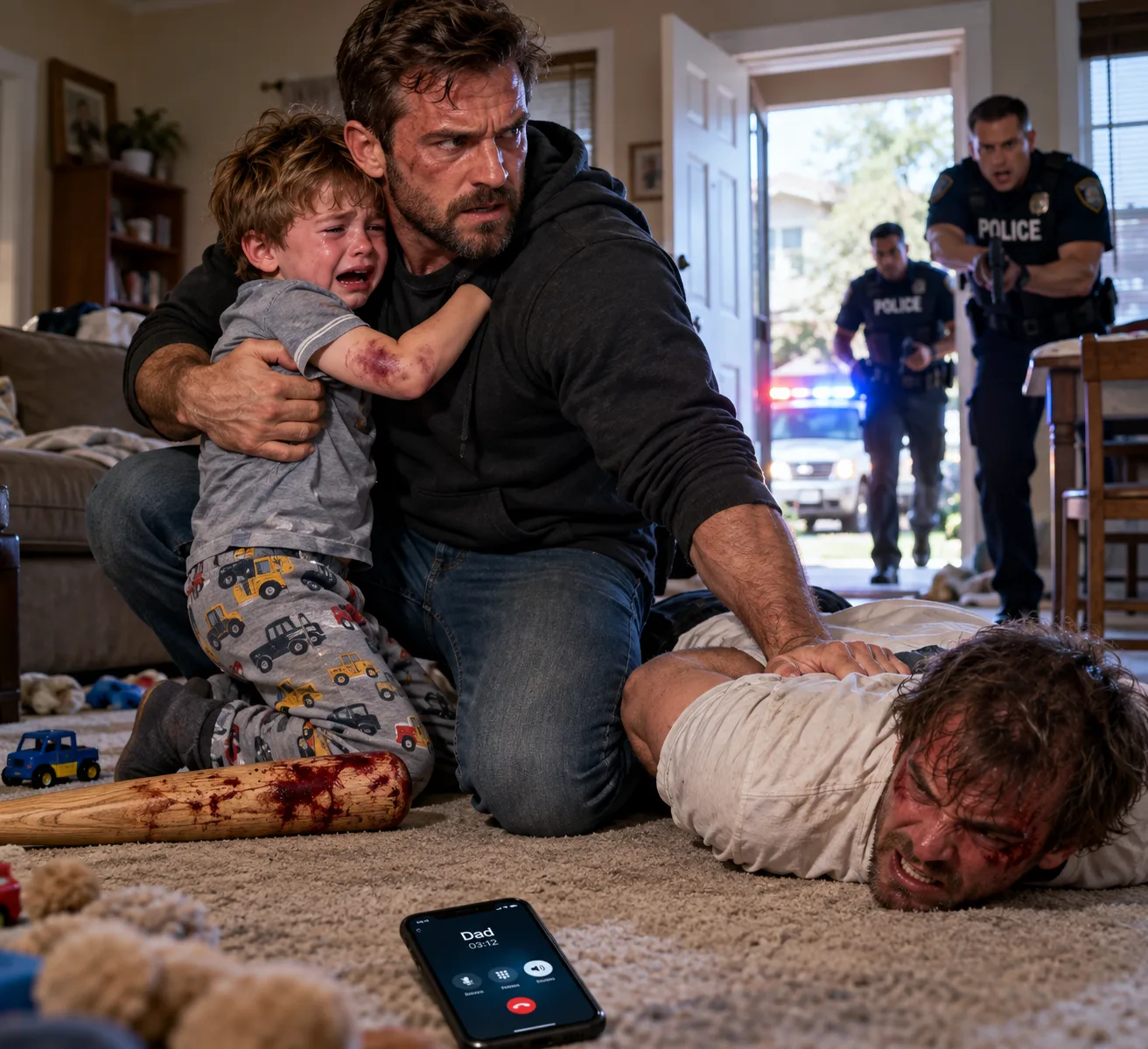 My four-year-old son called me at work, sobbing so hard I could barely understand him.  “Dad… Mom’s boyfriend hit me with a baseball bat.”