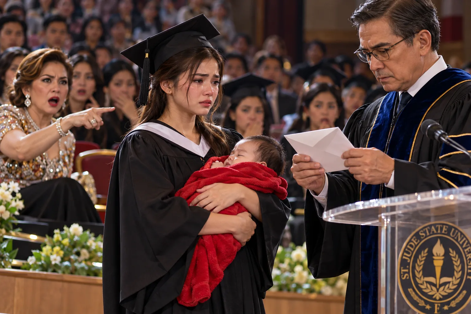 They Mocked Her for Bringing a Baby to Graduation—Then the President Opened an Envelope