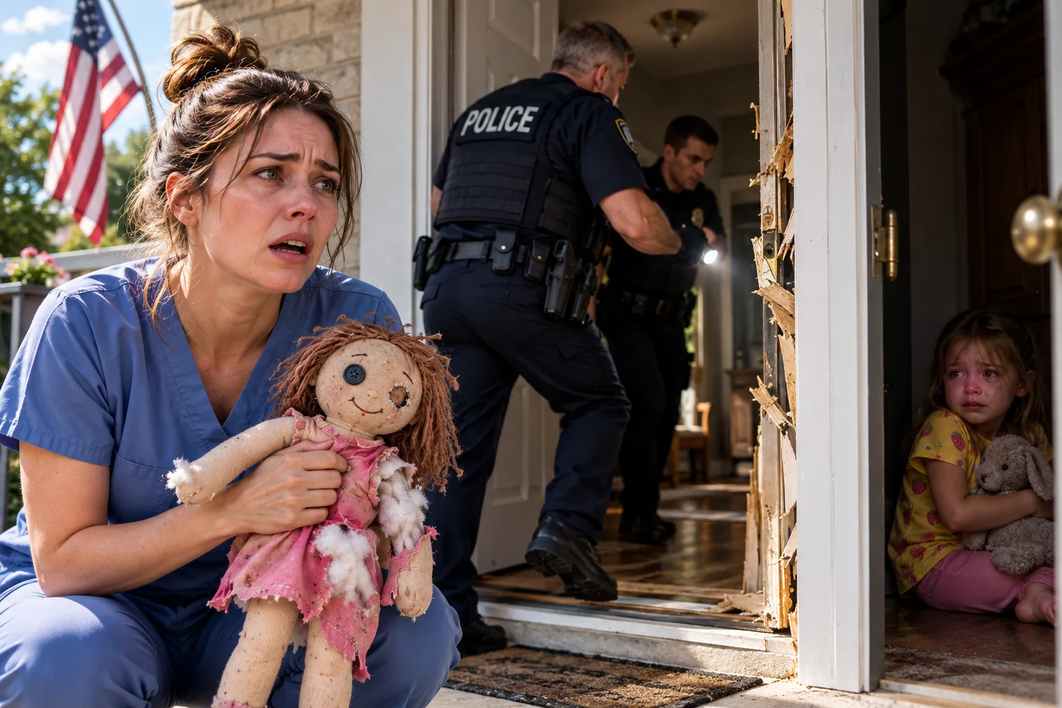 My Husband Said I Was Overreacting When I Found My Daughter’s Doll Ripped Apart Outside His Mother’s House. Then Police Broke Down the Door…