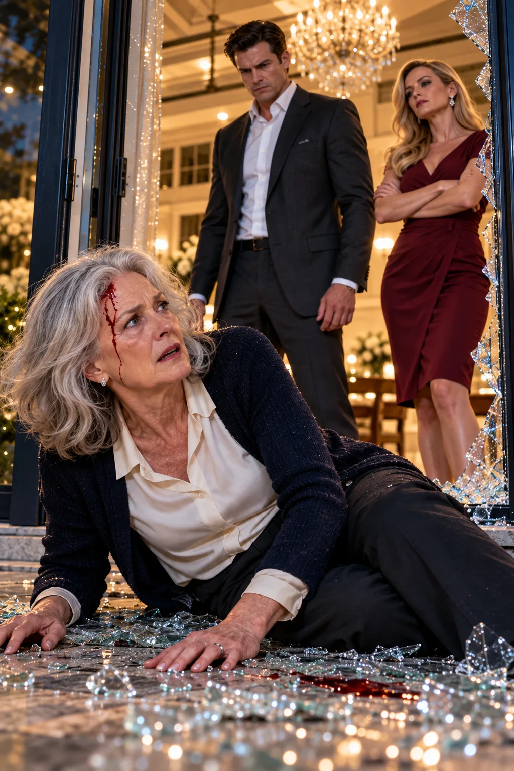 MY SON SHOVED ME THROUGH A GLASS DOOR AND CALLED ME A WORTHLESS, BROKE OLD WOMAN.