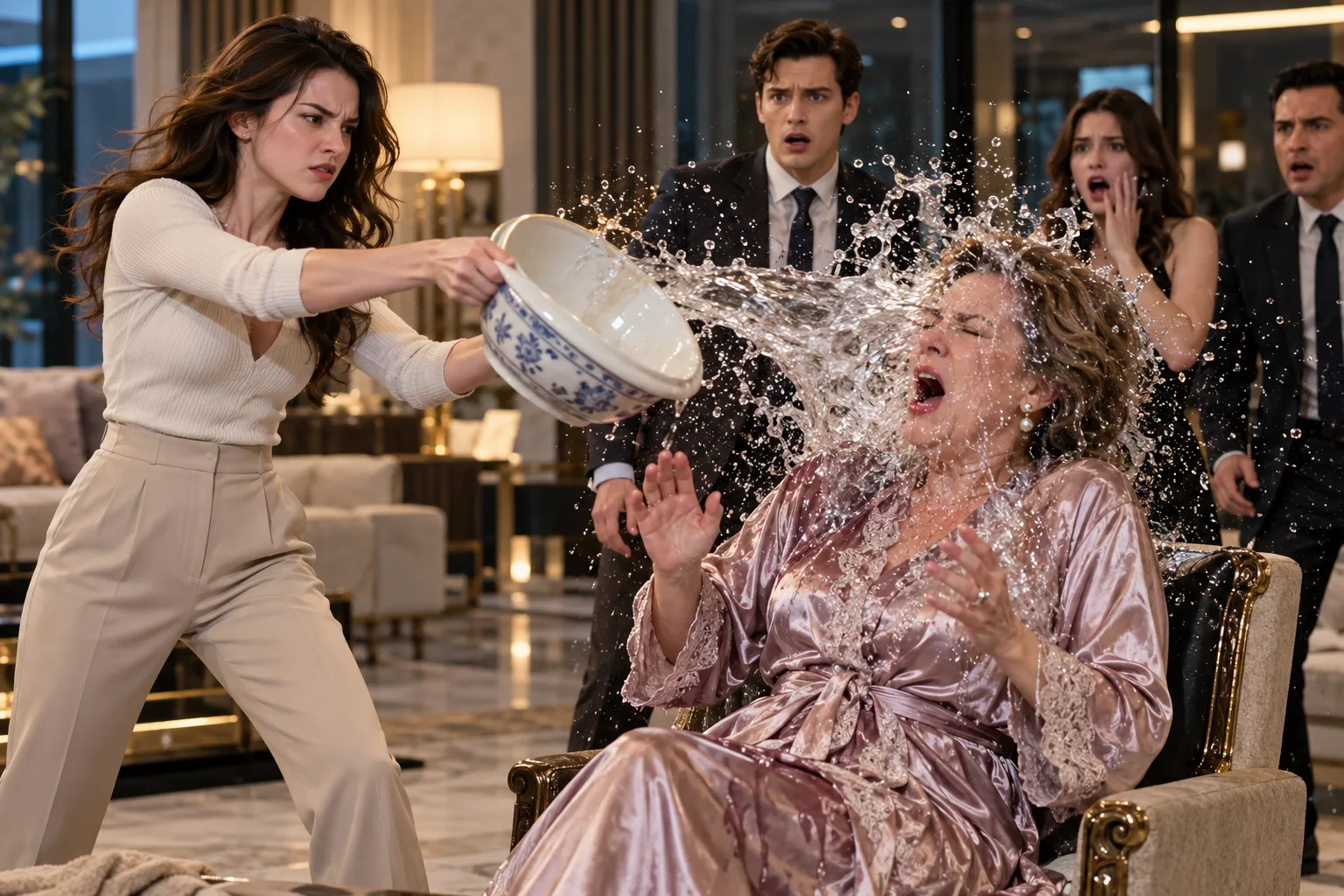 MY MIL FORCED ME TO KNEEL DOWN AND WASH HER FEET, SO I PICKED UP THE ENTIRE BASIN AND THREW THE WATER STRAIGHT INTO HER FACE.  THEN I KICKED MY HUSBAND’S ENTIRE FAMILY OUT OF MY HOUSE.  1
