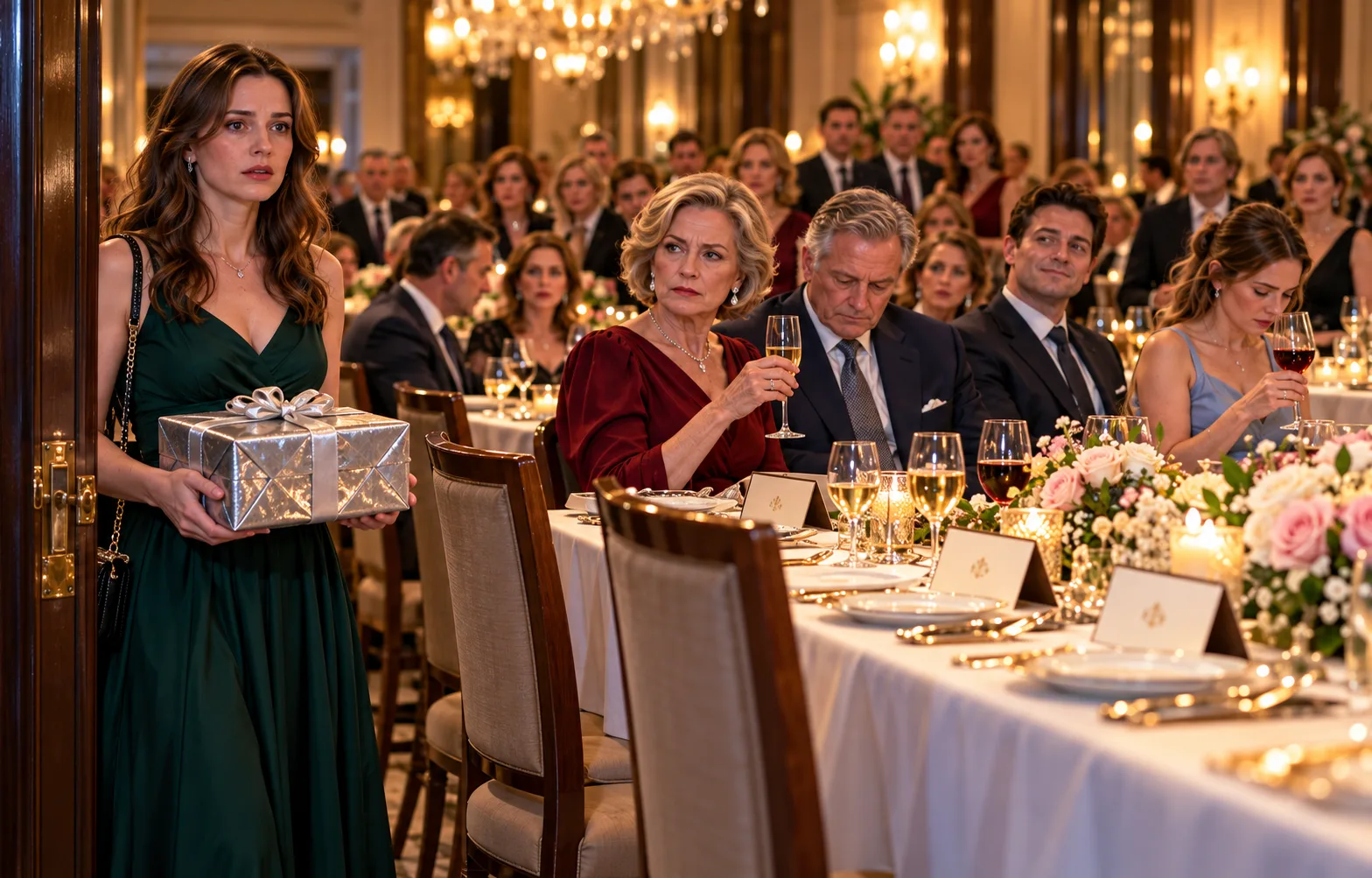At my father’s sixtieth birthday dinner, I walked into a private dining room packed with twenty-five members of my family—and immediately noticed something was wrong.