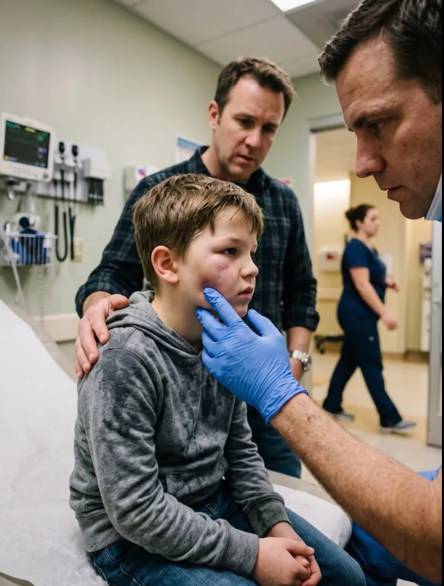 My nine-year-old patient’s stepfather dragged him into the ER by the wrist, demanded antibiotics, and said,  “He’s not worth missing a shift over.”  Then I touched the swollen side of the boy’s face.