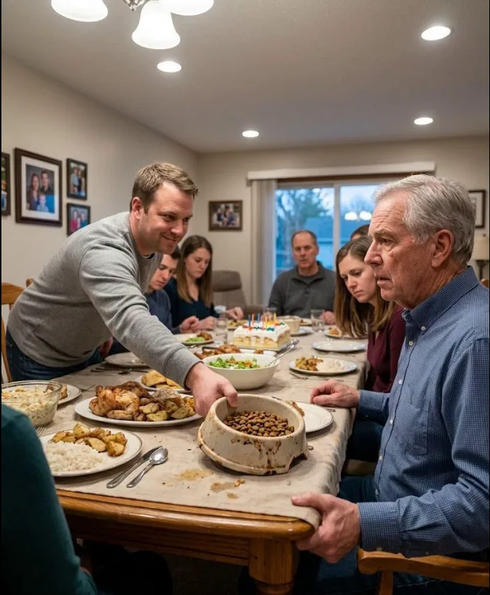 MY SON SERVED ME DOG FOOD ON MY 70TH BIRTHDAY—SO I CANCELED HIS CARDS AND EXPOSED HIS DARKEST SECRET.