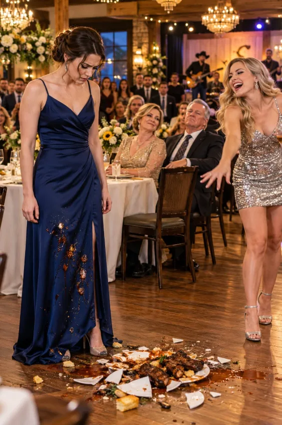 MY SISTER THREW MY DINNER ON THE FLOOR IN FRONT OF 50 GUESTS—DAD SAID, “DON’T RUIN THE PARTY.” BUT I PAID FOR EVERYTHING.