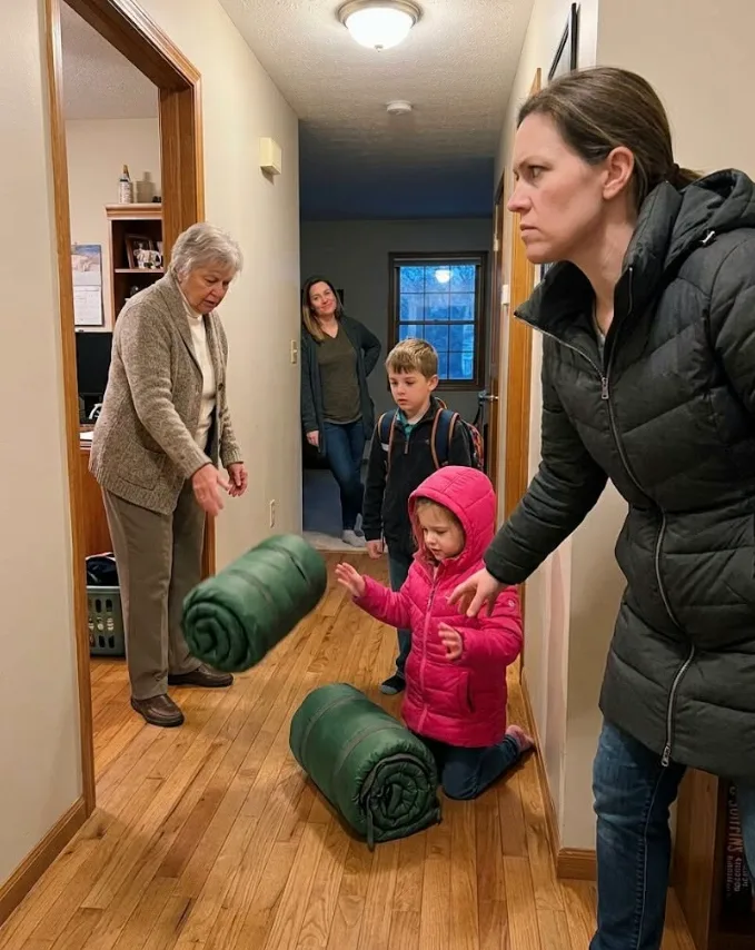 My sister’s family gets the guest room. You and your kids can sleep on the floor.