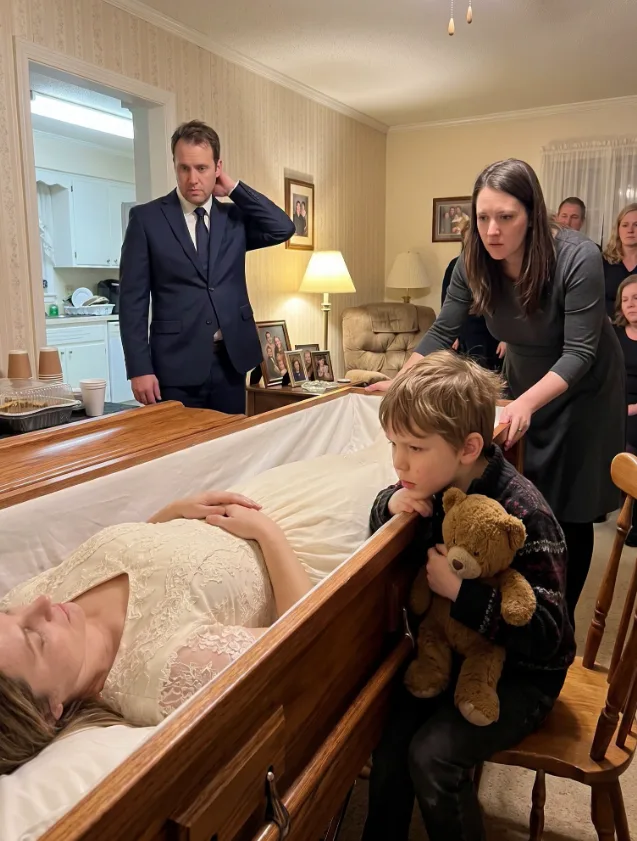 My 8-Year-Old Nephew Refused to Leave His Mother’s Casket—Then We Heard a Phone Vibrating Inside Her Dress