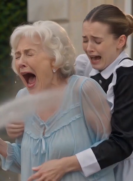 The garden is no longer peaceful—it feels sealed inside its own moment of chaos. The sound of rushing water fills every pause between breaths.