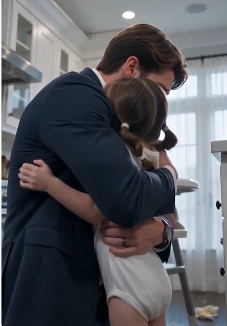 Adrian holds his daughter’s shoulders, still kneeling on the kitchen floor. The girl’s hands tremble as she tries again to speak.  “I need to tell you… it wasn’t an accident.”