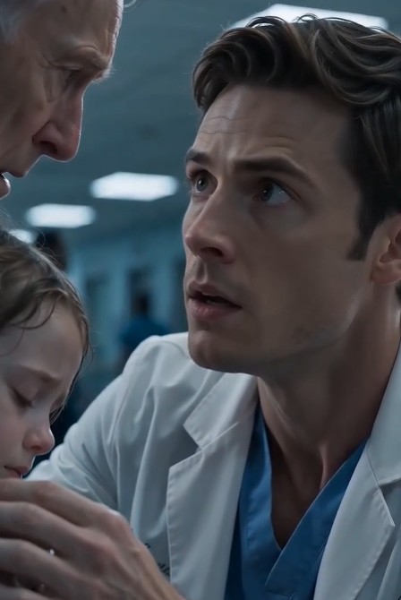 The emergency doors slammed open.  “Clear the way! Pediatric critical case!”  Nurses rushed the little girl inside, wires and monitors quickly attaching to her fragile body. The grandfather followed instinctively—but a nurse stopped him at the entrance.