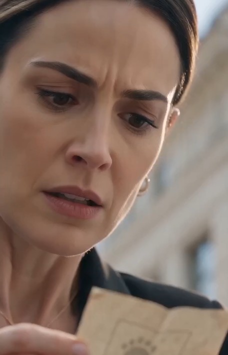 The rich woman stood frozen in the middle of the crowded street.  Her expensive purse hung forgotten from her shoulder.  Her eyes never left the small birthmark on the girl's heel.  The little girl backed away nervously.