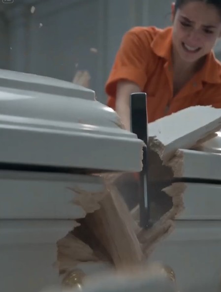 The entire funeral home stood frozen.  Tap.  Tap.  The sound came again.  Everyone stared at the white coffin.  Olivia Grant's husband, Daniel, suddenly took a step backward.