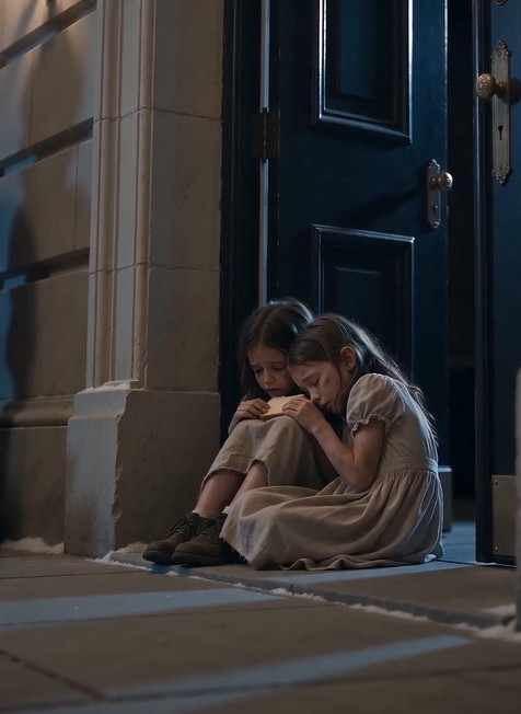 The millionaire returned home for Christmas... only to find his four little daughters surviving on moldy bread while his glamorous new wife celebrated downstairs draped in diamonds.