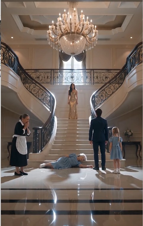 "The little maid’s daughter saw what the billionaire’s fiancée did at the top of the stairs k