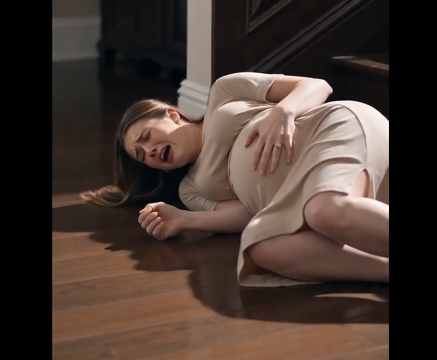 The pregnant woman tumbled down the stairs... but the one who cried was her attacker.