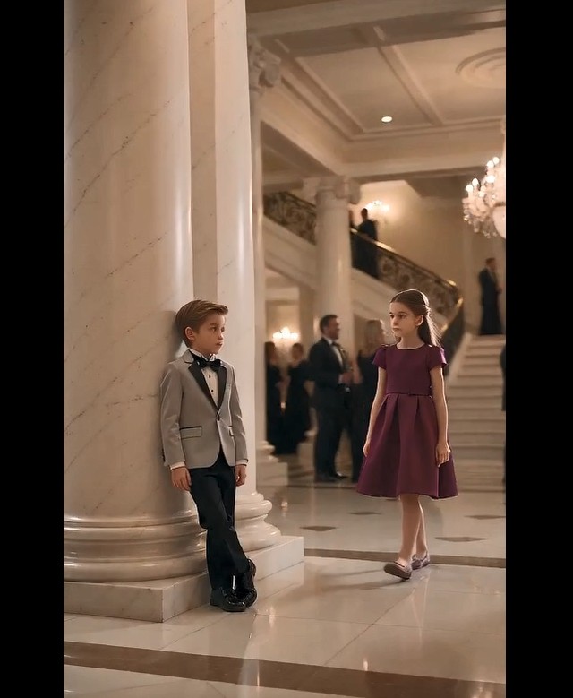 The ballroom was packed with billionaires, senators, and tech investors. Champagne flutes clinked, and cameras flashed like lightning, but twelve-year-old Matthew Vale stood beside a marble column as if he were completely invisible.