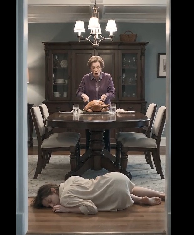My mother kept calmly carving the roast chicken while my wife lay unconscious beside our screaming newborn.