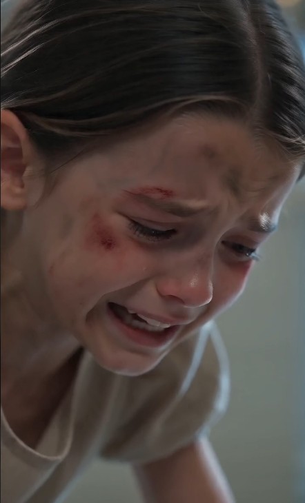 The little girl was on her knees, crying so hard she couldn’t breathe, when her father came home early and heard the words that broke him.