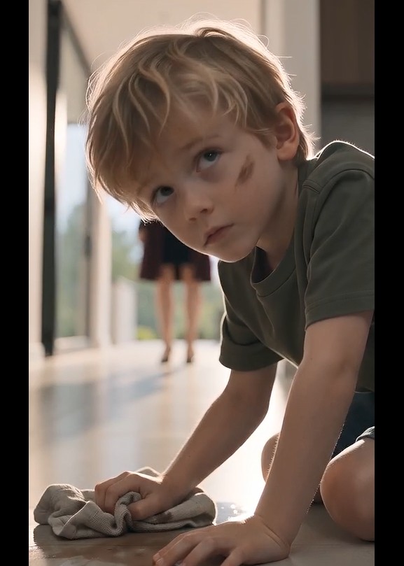 My Mother-in-Law Treated My Husband’s Mistress’s Child Like a Precious Treasure, While My Own Son Crawled Across the Floor With a Dirty Rag—Then One Phone Call From Me Changed Everything.