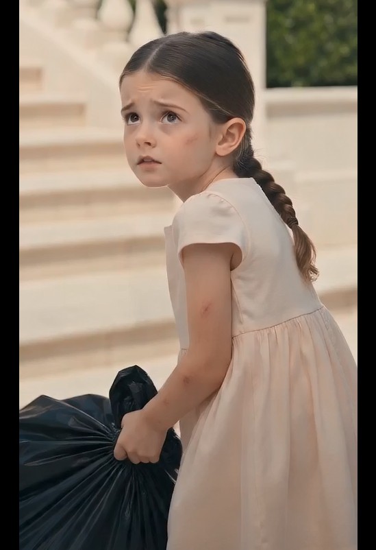 I came home two weeks earlier than planned and found my eight-year-old daughter on her knees in a pile of rotten garbage.