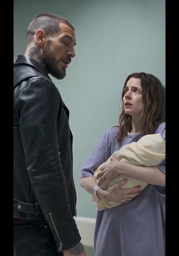MY HUSBAND ABANDONED ME AND OUR NEWBORN AT THE HOSPITAL—THEN A TATTOOED STRANGER SIGNED THE “FATHER” LINE… AND REVEALED THE SECRET THAT BROUGHT MY EX-HUSBAND TO HIS KNEES