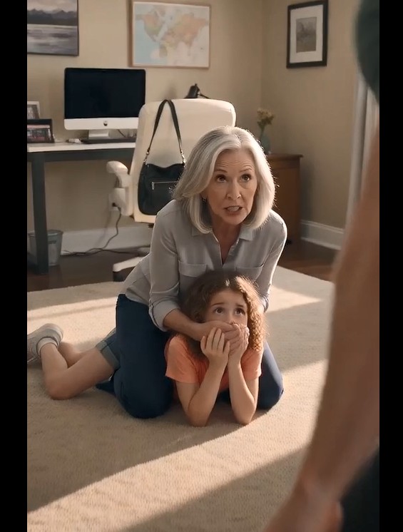 When I rushed through the doorway, my mother had my six-year-old daughter held down on the rug, one hand pressed tightly over her mouth.