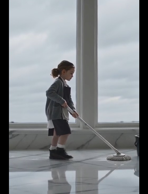 A Six-Year-Old Took Her Sick Mother’s Cleaning Shift, and the Mafia Boss’s Response Left the Entire Mansion in Tears